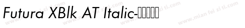 Futura XBlk AT Italic字体转换